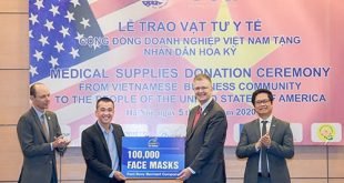 - DONY donated 100,000 pieces of antibacterial, anti- cloth masks to the United States