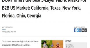 - DONY offers the best 3-Layer Fabric Masks For B2B US Market: California, Texas, New York, Florida, Ohio, Georgia