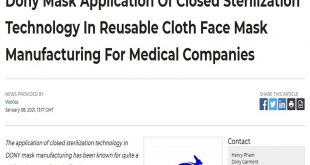 Dony Mask Application Of Closed Sterilization Technology In Reusable Cloth Face Mask Manufacturing For Medical Companies