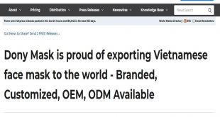 Dony Mask is proud of exporting Vietnamese face mask to the world - Branded, Customized, OEM, ODM Available