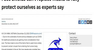- Face shields can't replace masks to fully protect ourselves as experts say