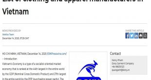 List of clothing and apparel manufacturers in Vietnam