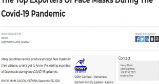 The Top Exporters Of Face Masks During The Covid-19 Pandemic