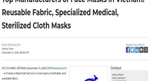 Top Manufacturers of Face Masks in Vietnam: Reusable Fabric, Specialized Medical, Sterilized Cloth Masks