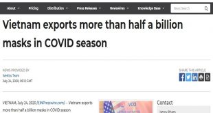 Vietnam exports more than half a billion masks in COVID season