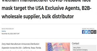 - Vietnam manufacturer COVID reusable face mask target the USA Exclusive Agents, B2B-wholesale supplier, bulk distributor