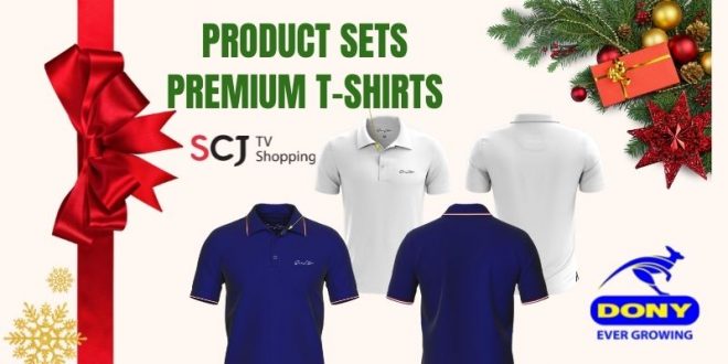 - Product set premium T-shirts products sold on SCJ channel produced by DONY