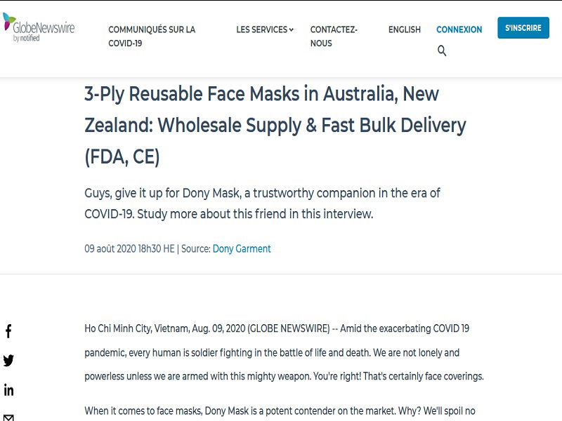 - 3-Ply Reusable Face Masks in Australia, New Zealand: Wholesale Supply & Fast Bulk Delivery (FDA, CE)