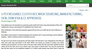 3-ply Reusable Cloth Face Mask Sourcing, Manufacturing, OEM, ODM (FDA & CE Approved)