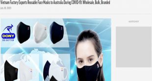 - Vietnam Factory Exports Reusable Face Masks to Australia During COVID-19: Wholesale, Bulk, Branded