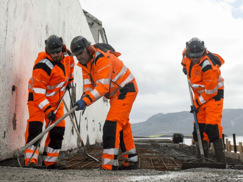 High-visibility clothing is crucial for safety.